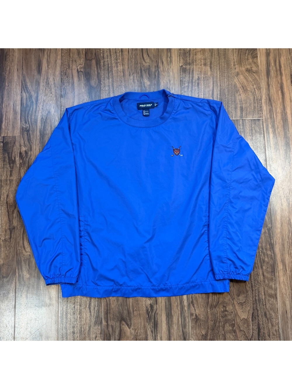 Vintage Polo Golf Ralph Lauren Windbreaker Pullover Crest Logo Blue Mens XL